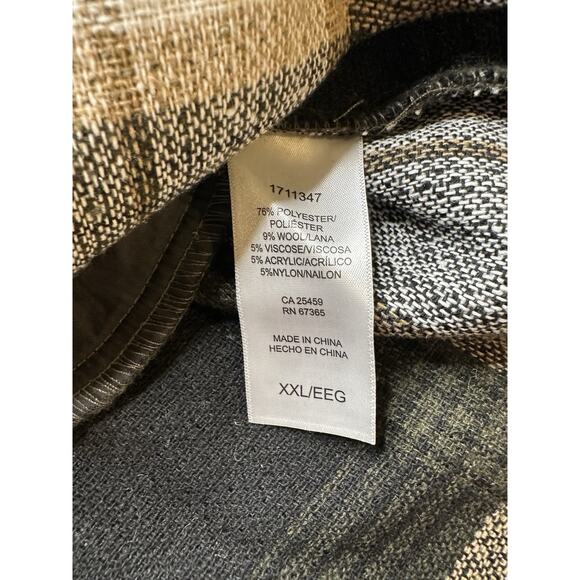 NWT Steve Madden Flannel Womens Extra XXL Brown Black Plaid Soft Ladies - Picture 8 of 10
